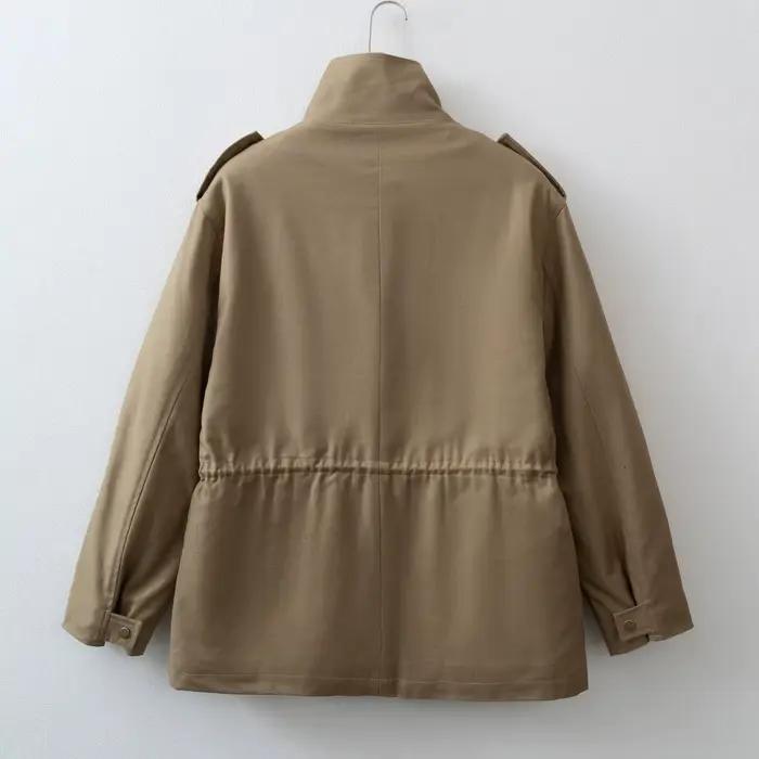 Veste décontractée pour femme 2026 à col montant – Manteau élégant