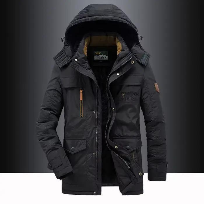 Manteau tactique au genou pour hommes, veste durable, coupe-vent, vêtements quotidiens décontractés,