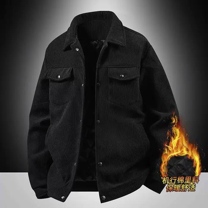 Grande taille 8XL hommes automne veste coton rembourré velours côtelé manteau mâle grand coupe ample