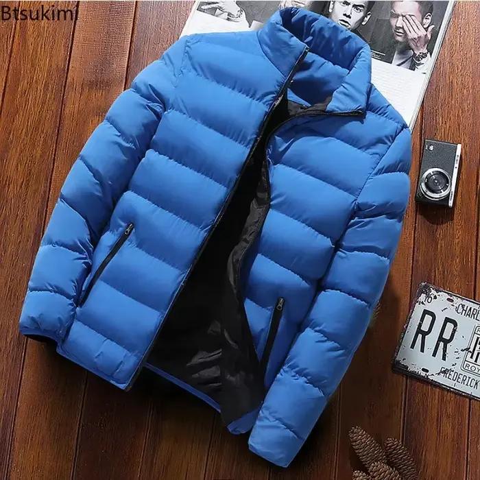Nouvelle optique Chaud Parka Vestes Automne Hiver Casual Hommes Outwear CombSolid Mâle Coupe-Vent Coton Rembourré Doudoune M-5XL