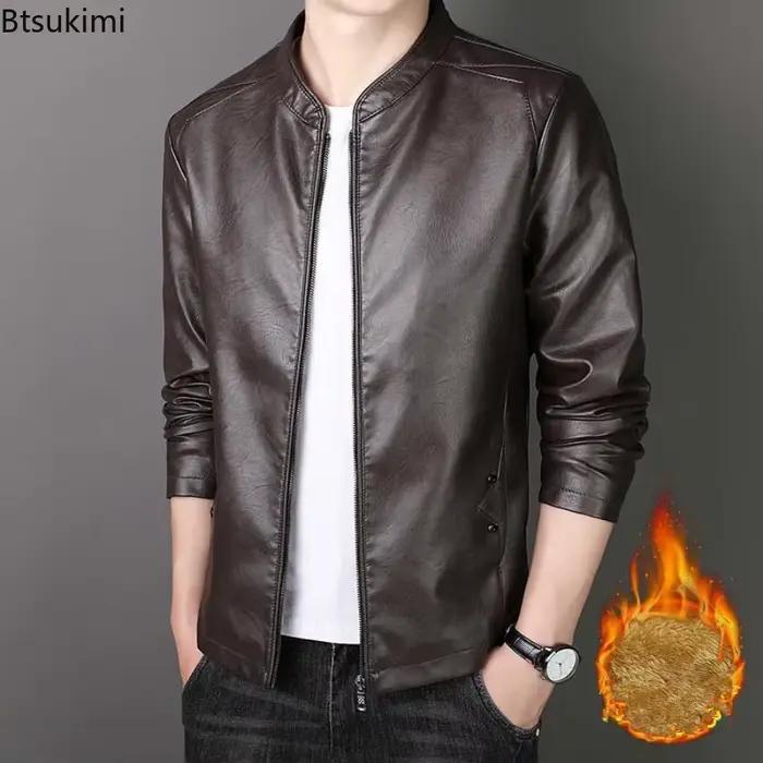 Manteau en cuir suédé pour homme 2026 – Veste