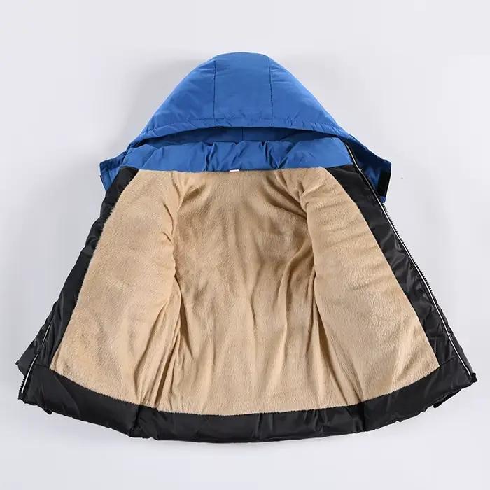 Froid Hiver Garçons Veste Pour Enfants Manteaux Enfants Chaud À Capuche Outwear Épais Polaire Manteau Pour Bébé Garçon Vêtements Costume 2 3 4 5 6 Y