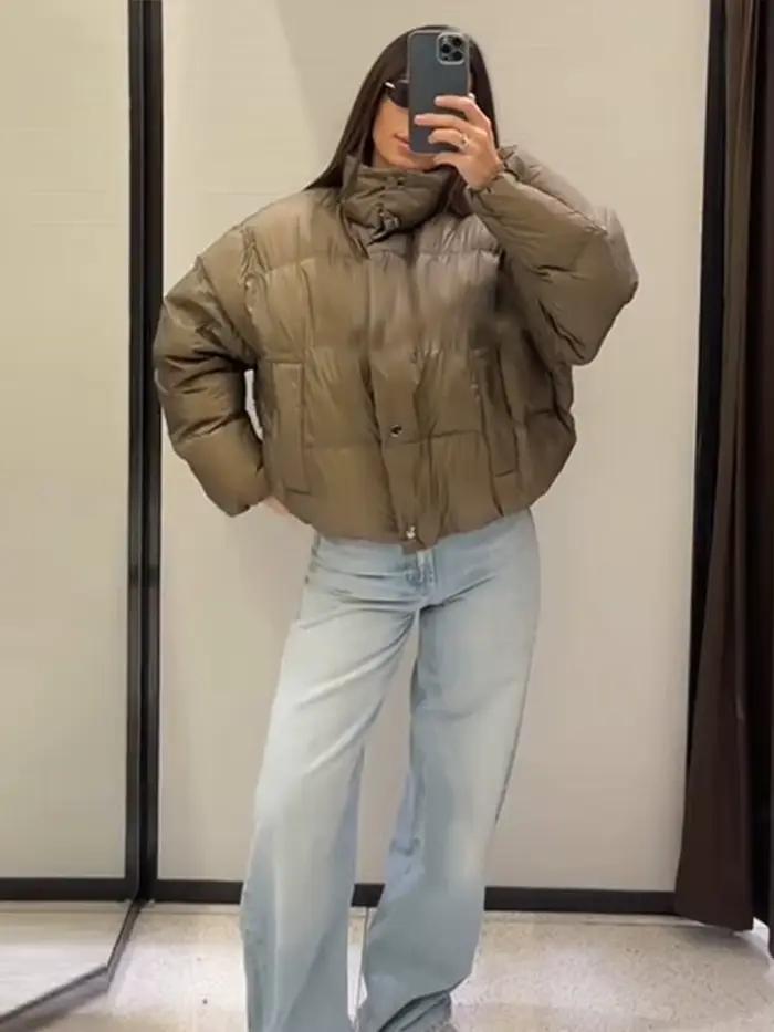 Veste matelassée vert Olive pour femme