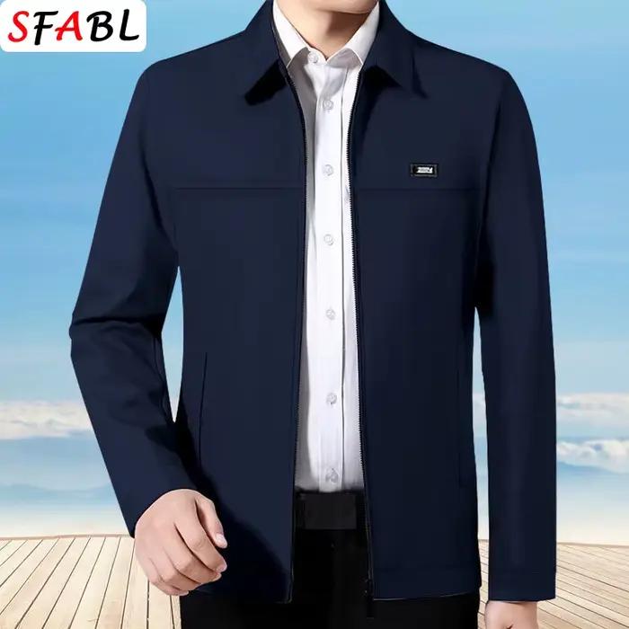 Blazers d'affaires décontractés pour hommes, veste sociale formelle, manteau de robe de bureau de luxe, document solide, printemps, automne, nouveau, adt