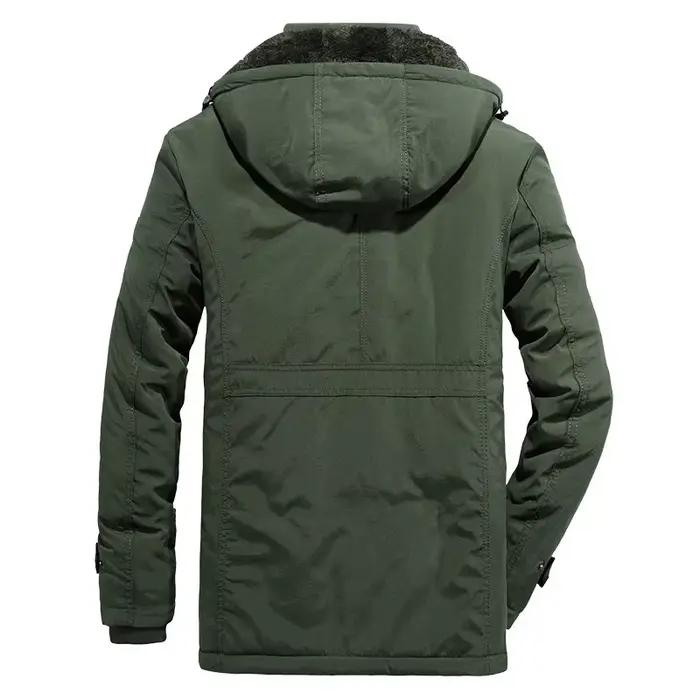 Militaire épais chaud à capuche coupe-vent hommes veste d'hiver doublure polaire extérieur Parka manteau vêtements d'extérieur grande taille 6XL multi-poches