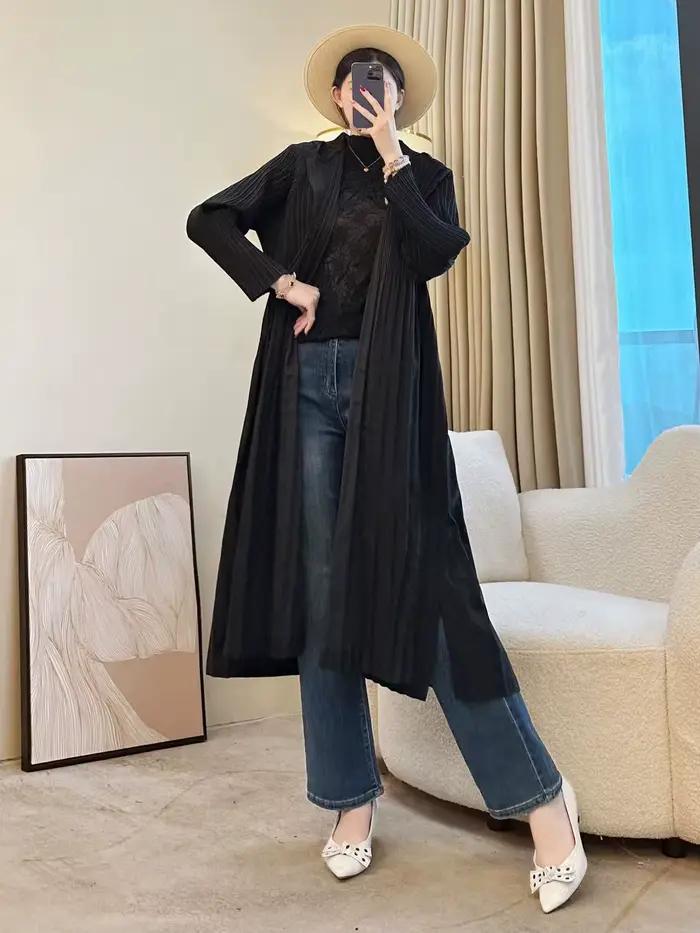Trench-Coat plissé pliable pour femmes