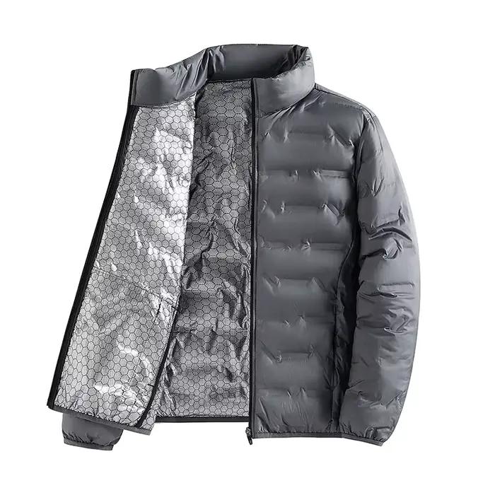 Manteau homme d'hiver en polyester avec technologie de chauffage au graphène, doublure en duvet de canard blanc, style décontracté, coupe-vent, pour automne et hiver, usage quotidien, offrir pour Noël