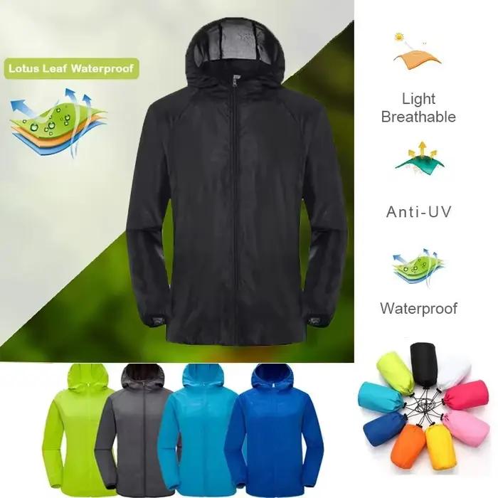 Hommes femmes coupe-vent imperméable séchage rapide veste