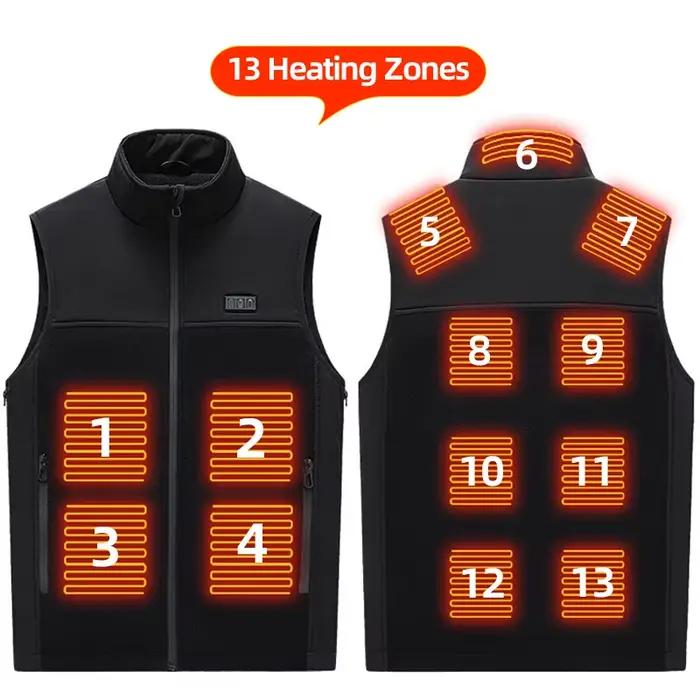 Gilet chauffant en polaire pour hommes et femmes