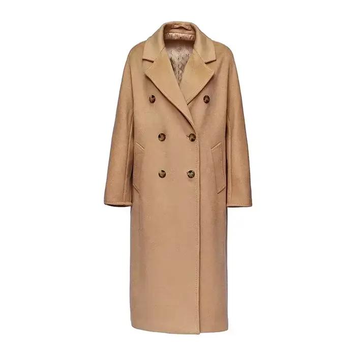 Manteau long réversible pour femme