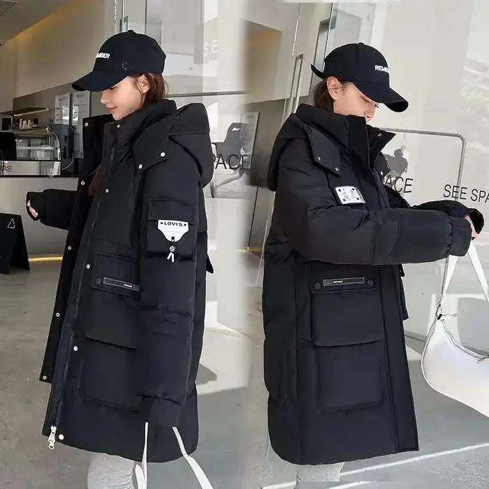 Nouvelle Veste Femme 2026 – Parka d'Hiver en Coton Rembourré, Coupe Ample, Chaude et Épaisse, à Capuche, Manteau Long Décontracté, Imperméable