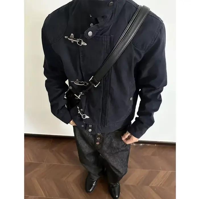 Veste noire Vintage américaine pour femmes