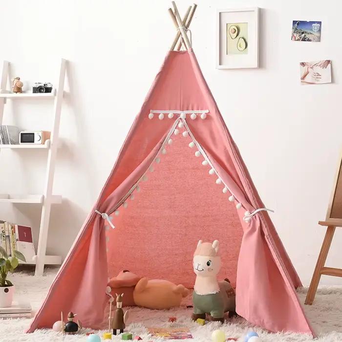 Tente Tipi Wigwam Portable pour Enfants 1.35/1.6m – Tente de Jeu pour Filles et Garçons – Tente Tipi Infantil pour Chambre d'Enfant