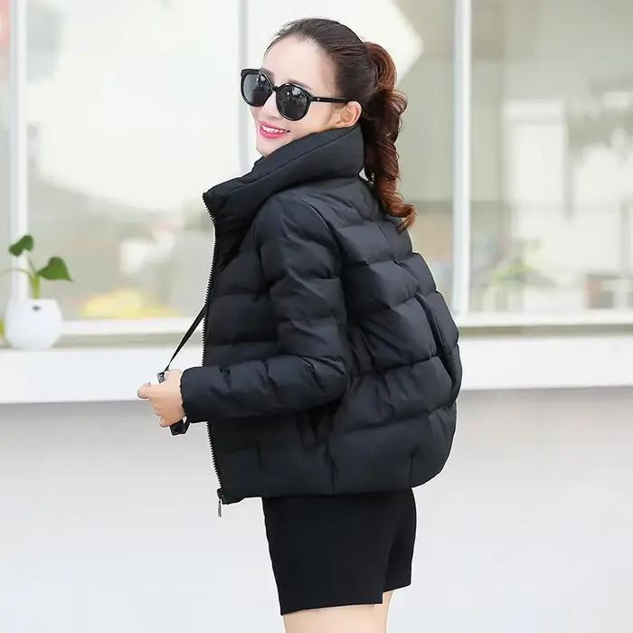 Manteau rouge matelassé rembourré de duvet de canard pour femmes style coréen hiver automne extérieur Harajuku vestes courts occasions spéciales