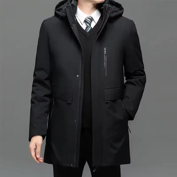 Hommes vestes à capuche vêtements d'extérieur décontractés Parkas longs