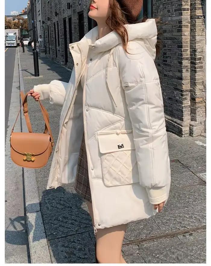 2025 nouveau manteau en coton épais à manches longues pour tenue d'hiver