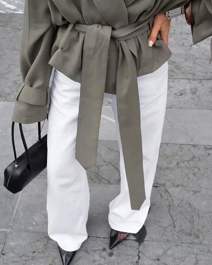 Trench-coat court pour femme