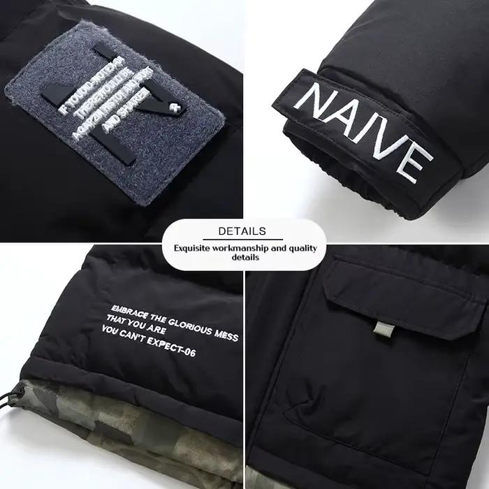 Veste d'hiver rembourrée en coton pour hommes