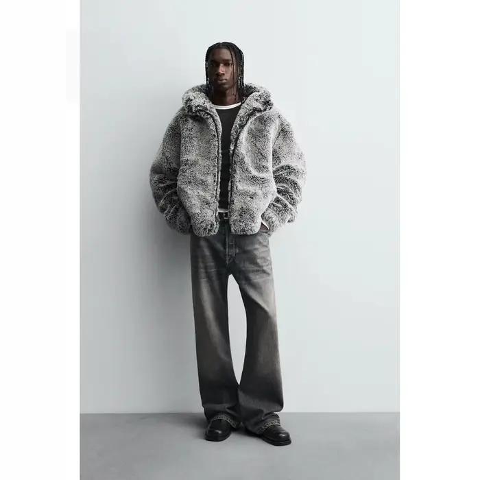 Manteau de luxe en fausse fourrure pour hommes, veste chaude d'hiver à capuche coupe-vent, Parkas thermiques épais, vêtements d'extérieur pour hommes style chic et confortABLE