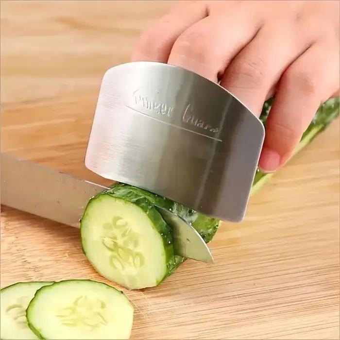 Protège-doigts en acier inoxydable pour coupe de légumes, protège-mains, gadget de cuisine, housse de protection