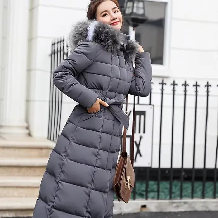 X-Long doudoune femmes décontracté épais chaud rembourré manteau hiver ample solide à capuche Parkas dame mode coréenne