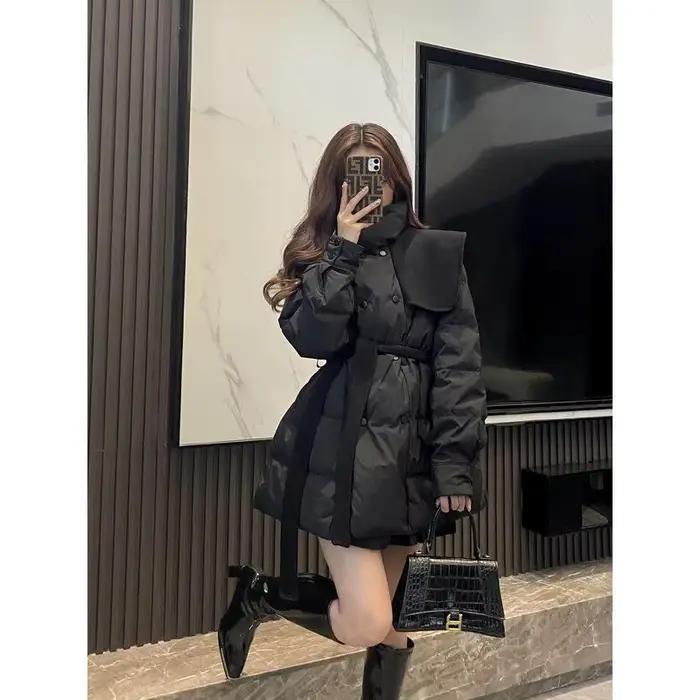 Veste matelassurera en coton noir pour femme