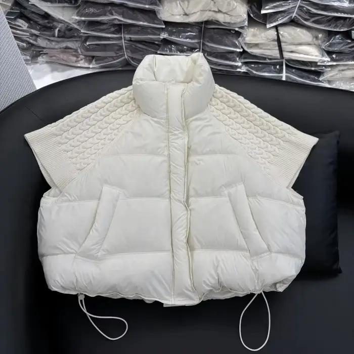 Nouvelle Doudoune Courte Femme en Duvet de Canard Blanc, Polyester Fin, Chic et Tendance pour l'Automne-Hiver Occasions Spéciales ```