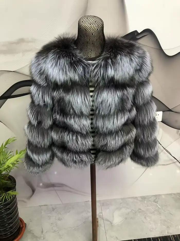 2025 nouveauté manteau de fourrure élégant luxe véritable veste