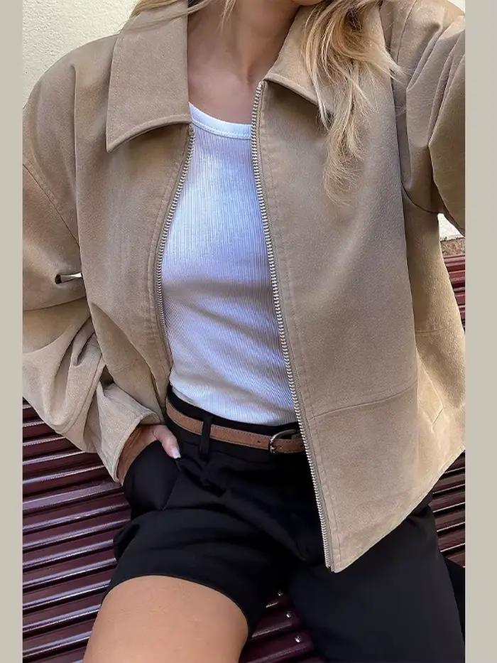 Veste Vintage à manches bouffantes pour femme