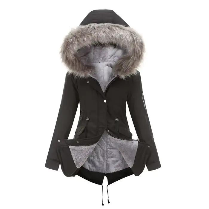 Parker Parkas manteau Long à capuche hiver chaud Plus