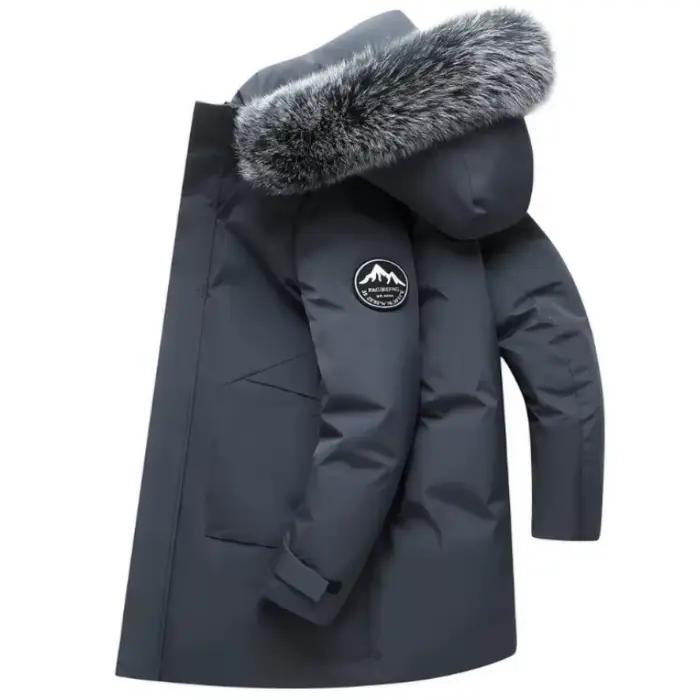 Doudoune mi-longue avec capuche pour homme
