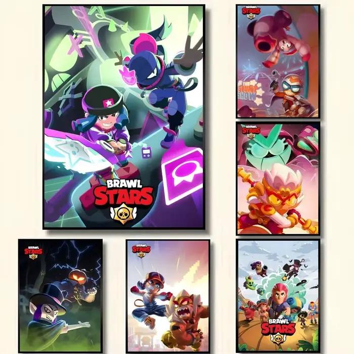 Affiches autocollantes de haute qualité pour le jeu Hot Anime B-BrawlS Game S-stars, décorations murales artistiques, impressions colorées