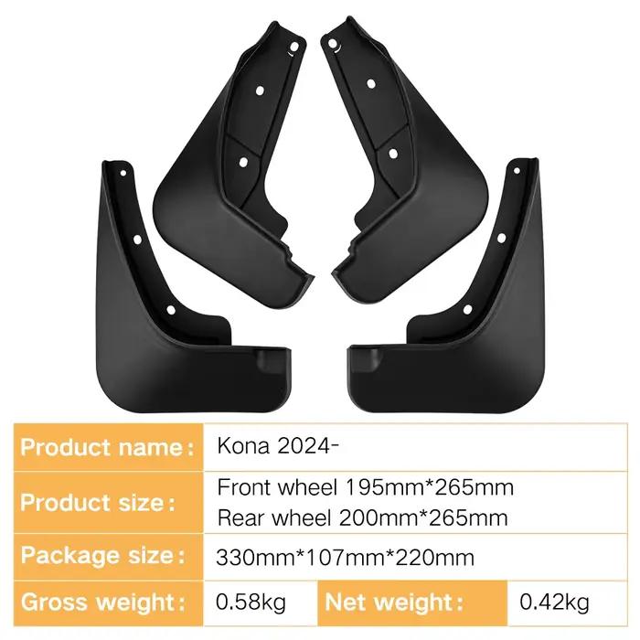 Bavettes Hybrides pour Hyundai KONA 2024 2025, Garde-Boue Avant et Arrière, Accessoires de Voiture, 4 Pièces