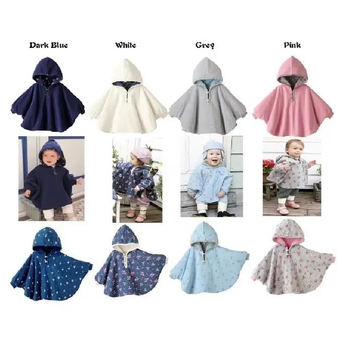 Poncho réversible pour nouveau-né, vêtements d'hiver pour bébé garçon, manteau pour bébé, robe à capuche, veste Bebe Everak, tenues de combinaison