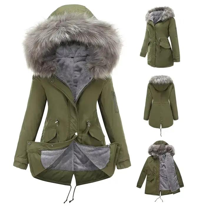 Parker Parkas manteau Long à capuche hiver chaud Plus