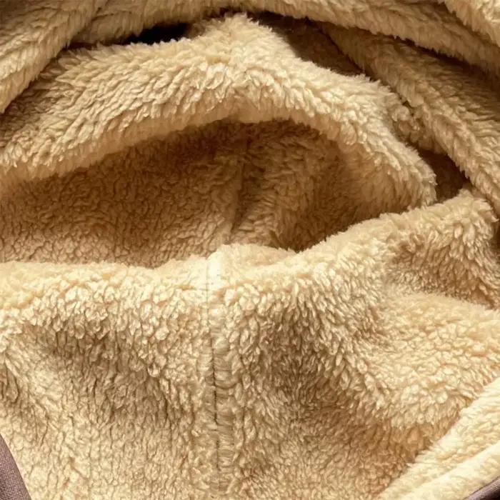 Veste zippée doublée polaire douce et confortable pour femme