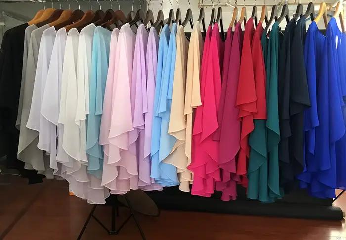 Capes douces pour femmes, veste de mariage en mousseline de soie, boléro de mariée, châle et enveloppes longs
