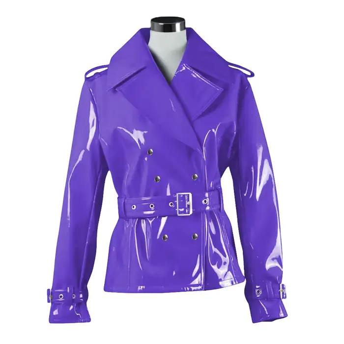 Manteau Blazer en vinyle pour hommes et femmes