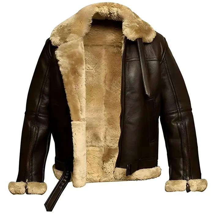Hommes veste en cuir surdimensionné chaud hiver confort haute qualité