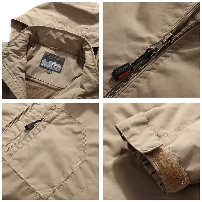 Hommes vestes de randonnée en plein air imperméable à capuche coupe-vent manteau