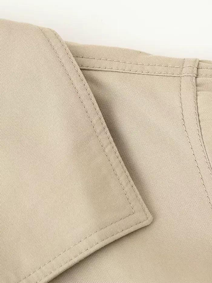 Trench-coat élégant à lacets pour femme