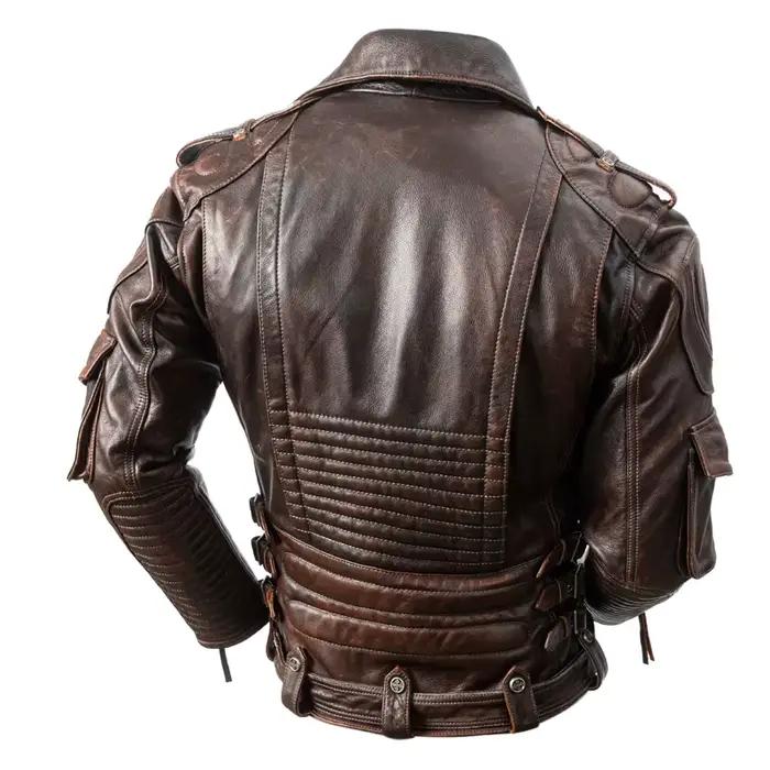 Veste en cuir vintage pour homme
