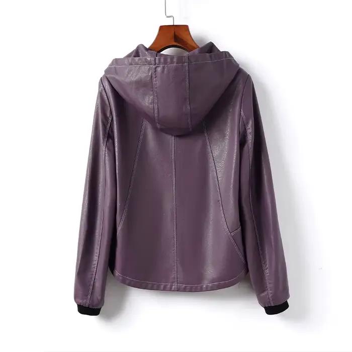 Haining – veste de motard courte pour femme
