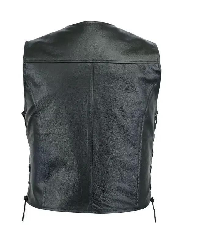 Veste en cuir émaillé pour homme