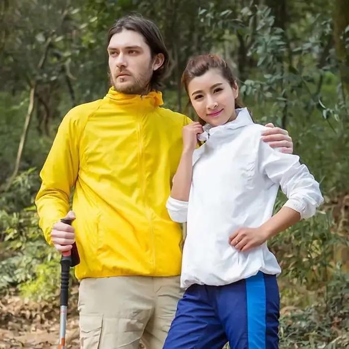 Hommes femmes coupe-vent imperméable séchage rapide veste