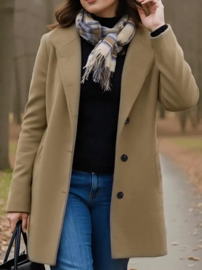 Manteau en laine épaisse de qualité supérieure pour femmes