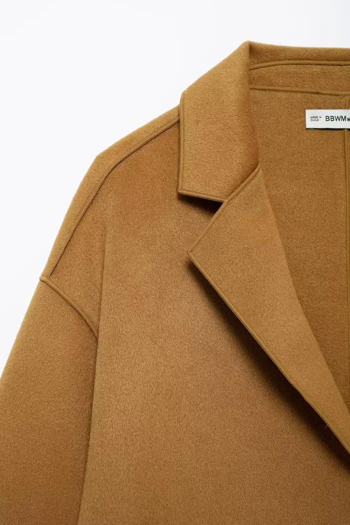 Manteau d'automne mi-long décontracté élégant pour femme avec motif Vichy et poches latérales occasions spéciales Shibashan