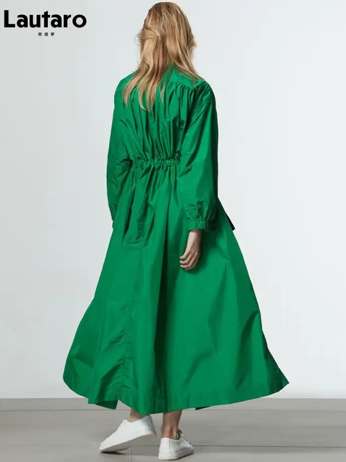 Lautaro – Trench-Coat vert surdimensionné