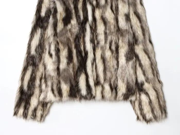 Veste en fausse fourrure pour femmes, élégante et confortable pour l'automne hiver style bureau dames vestes polyesters bywindto