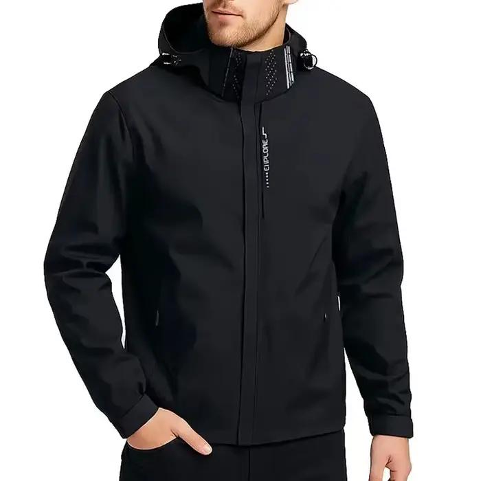 Veste de pluie imperméable à capuche pour homme